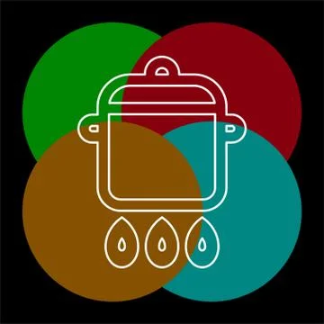 Cooking pot vector icon Stock Illustration