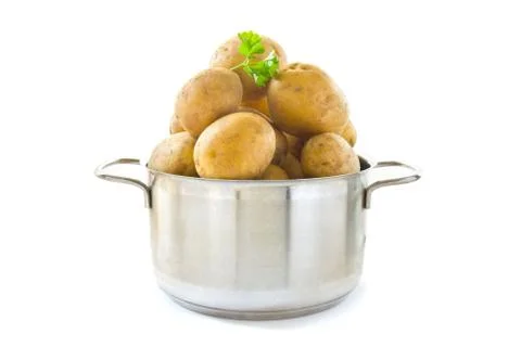 Cooking potatoes Stock Photos