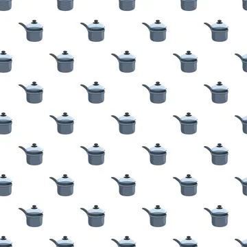 Cooking pots seamless pattern for kitchen designs Stock-Illustration