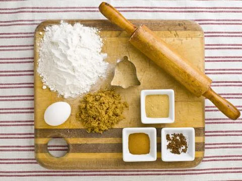Cooking preparation on a kitchen tabletop Stock Photos