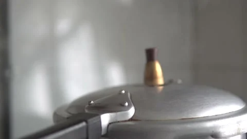 Cooking in a pressure cooker Stock Footage 170421669