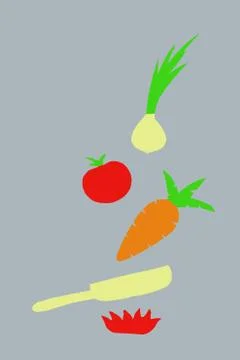 Cooking process illustration. Stock Illustration