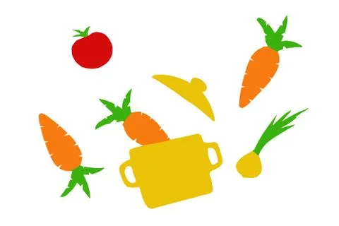 Cooking process illustration. Stock Illustration