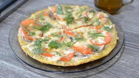 Cooking process pizza made from ingredients Stock Footage 87741779