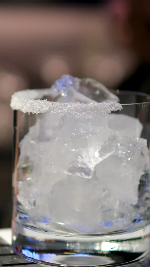 Cooking process Step by step Close up of a professional bartender is mixing gin Stock Footage 295158434
