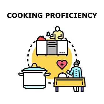 Cooking proficiency concept illustration vector drawing Stock Illustration