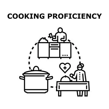 Cooking proficiency concept illustration vector drawing Stock Illustration