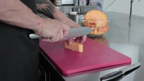 Cooking A Pumpkin Dish Stock Footage 136040882