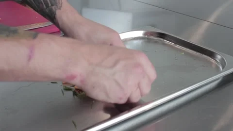 Cooking A Pumpkin Dish Stock Footage 136040890