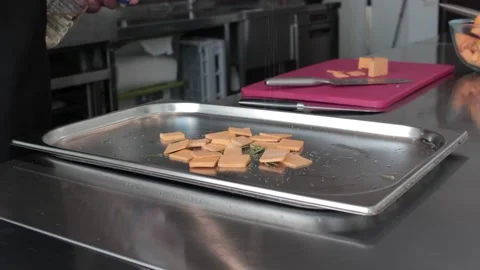 Cooking A Pumpkin Dish Stock Footage 136040947