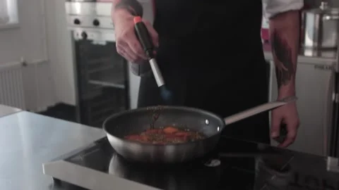 Cooking A Pumpkin Dish Stock Footage 136040974