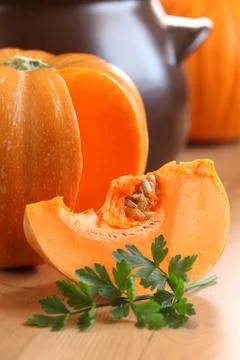 Cooking with pumpkin Stock Photos