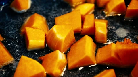 Cooking pumpkin soup Stock Footage 142011990