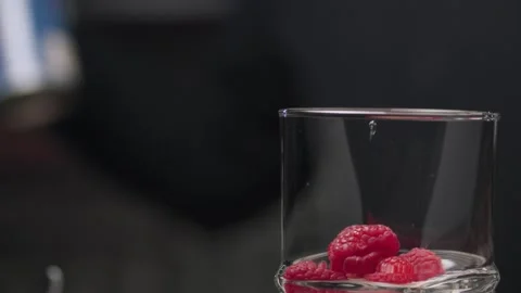 Cooking Raspberry Sambuca Stock Footage 131370859