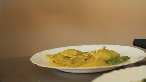 Cooking ravioli by hand Stock Footage 86854058