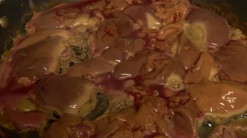 Cooking Raw Meat Stock Footage 53874379