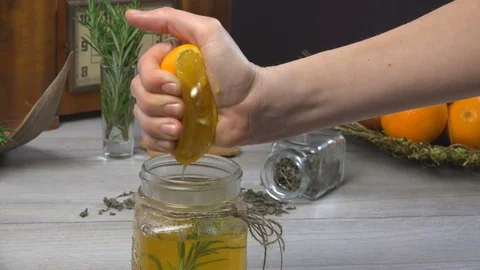 Cooking Refreshing Drink Stock Footage 96293175