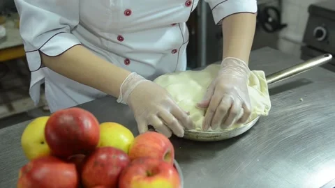 Cooking in a restaurant kitchen as a chef Stock Footage 326958343