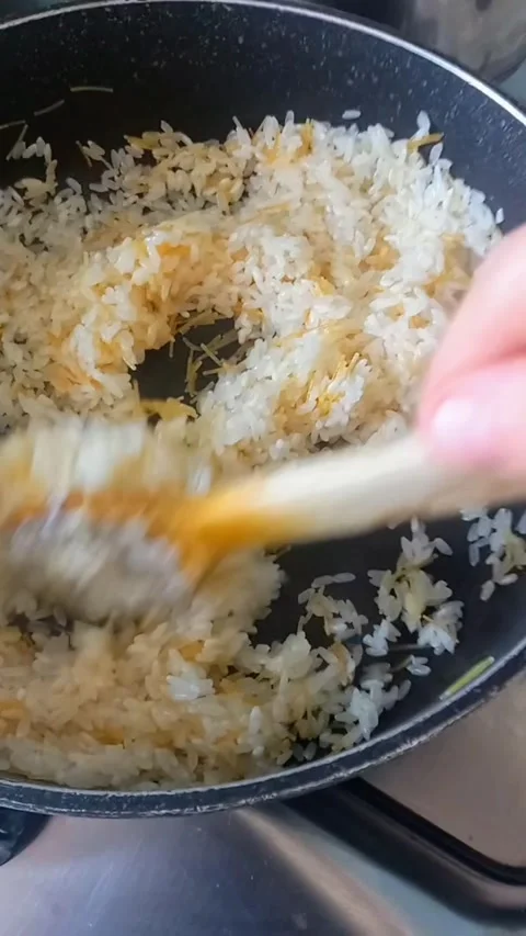 Cooking rice in the pot Stock Footage 297664985