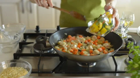 Cooking risotto recipe series 4 from 9 Stock Footage 38070676