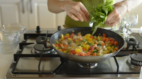 Cooking risotto recipe series 7 from 9 Stock Footage 38075015