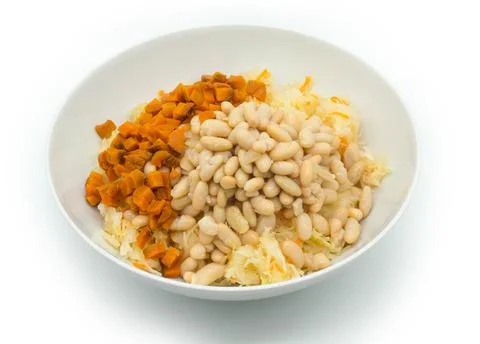 Cooking salad with vegetables Foto stock