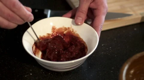 Cooking sauce for burgers Stock Footage 50448024