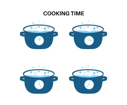 Cooking in the saucepan Stock Illustration