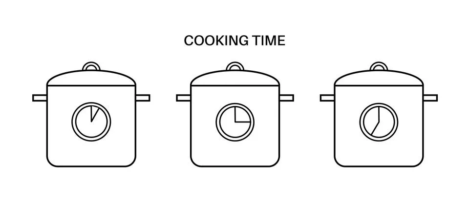 Cooking in the saucepan Illustrazione stock