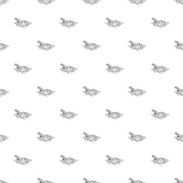 Cooking sausage on bbq pattern seamless Illustrazione stock