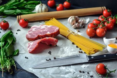 Cooking scene 库存照片