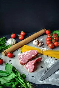 Cooking scene Stock Photos