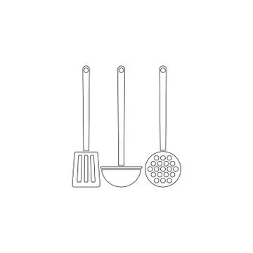 Cooking Scoop Kitchen. flat vector icon Illustrazione stock