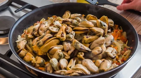 Cooking seafood Video stock 50878328