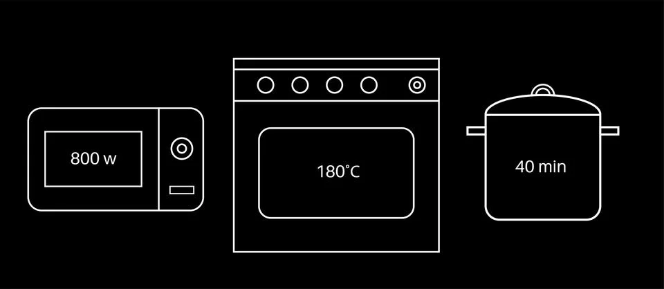 Cooking setup concept Stock Illustration