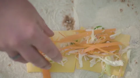 Cooking shawarma in the open air. Stock Footage 142190216