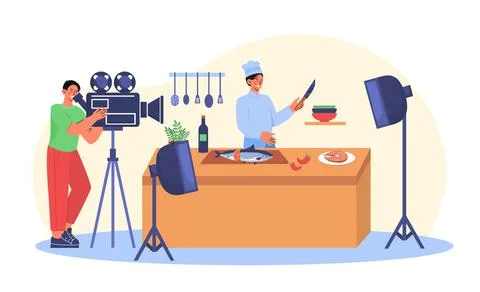 Cooking show vector concept Illustrazione stock