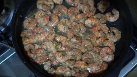 Cooking Shrimp Stock Footage 188530126