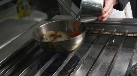 Cooking slowmotion in a restaurant 스톡 동영상 66288359