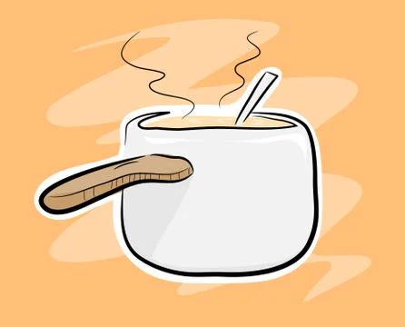 Cooking Soup Pot Stock Illustration