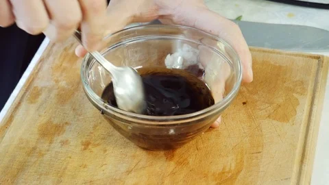 Cooking soy sauce Stock-Footage 107532420