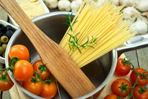 Cooking Spaghetti  Foto stock