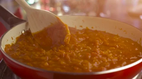 Cooking spaghetti sauce Stock Footage 57379385