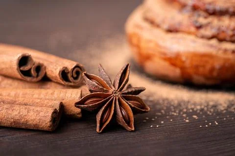 Cooking spicy bread with cinnamon Stock Photos
