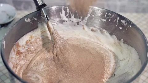 Cooking sponge cake Stock Footage 130754347