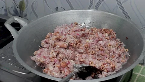 Cooking squid meat Stock Footage 275323018