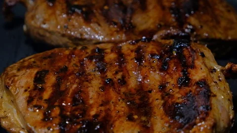 Cooking steak in a pan Stock Footage 116347316