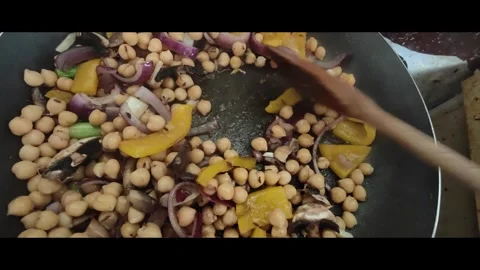 Cooking stir fry Stock Footage 278538817