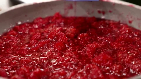 Cooking strawberry jam Stock Footage 254423252