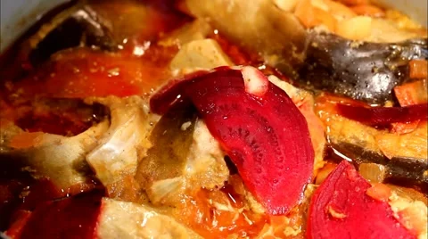 Cooking stuffed fish or gefilte fish 1 Stock Footage 45768522